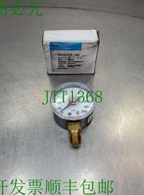 原装供应Ashcroft 20W1005 H 02L 2 英寸压力表面 1/4 NPT 0-200
