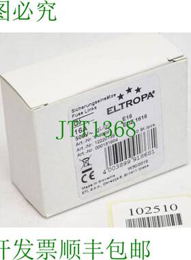 原装供应Eltropa 熔断体 4188091 DI 16A 500V gL/gG E16 EDZ1616