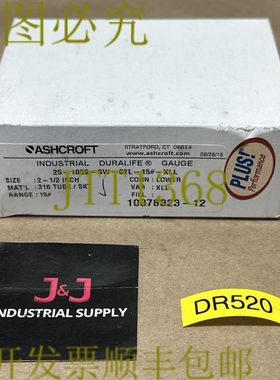 原装供应开箱- Ashcroft 25-1009-SW-02L-15 工业 Duralife 规格