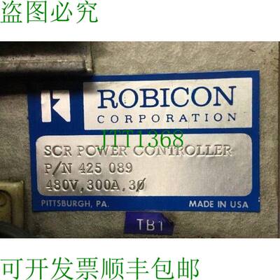 原装供应ROBICON 425 089 480V 3PH 300A SCR 电源控制器。 4A