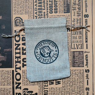 哈利波特周边钱袋古灵阁金加隆金币麻布钱袋纪念币Harry Potter