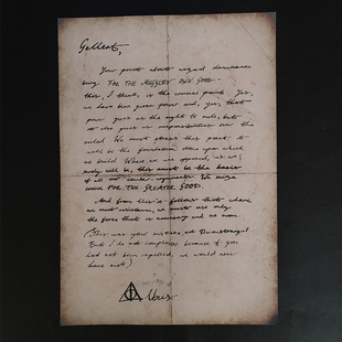 哈利波特周边手账本素材邓布利多给格林德沃的信GGAD