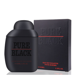 Men PURE Perfume 香水100ml持久烟草味木质皮革香调 BLACK 男士