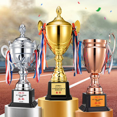 金属大奖杯定制运动比赛冠亚季军颁奖金银铜奖牌足球篮球荣誉订制