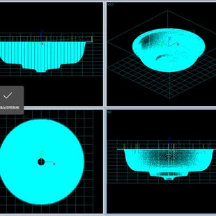 数控雕刻机加工路径NC模拟器 四视图三轴雕刻路径仿真软件
