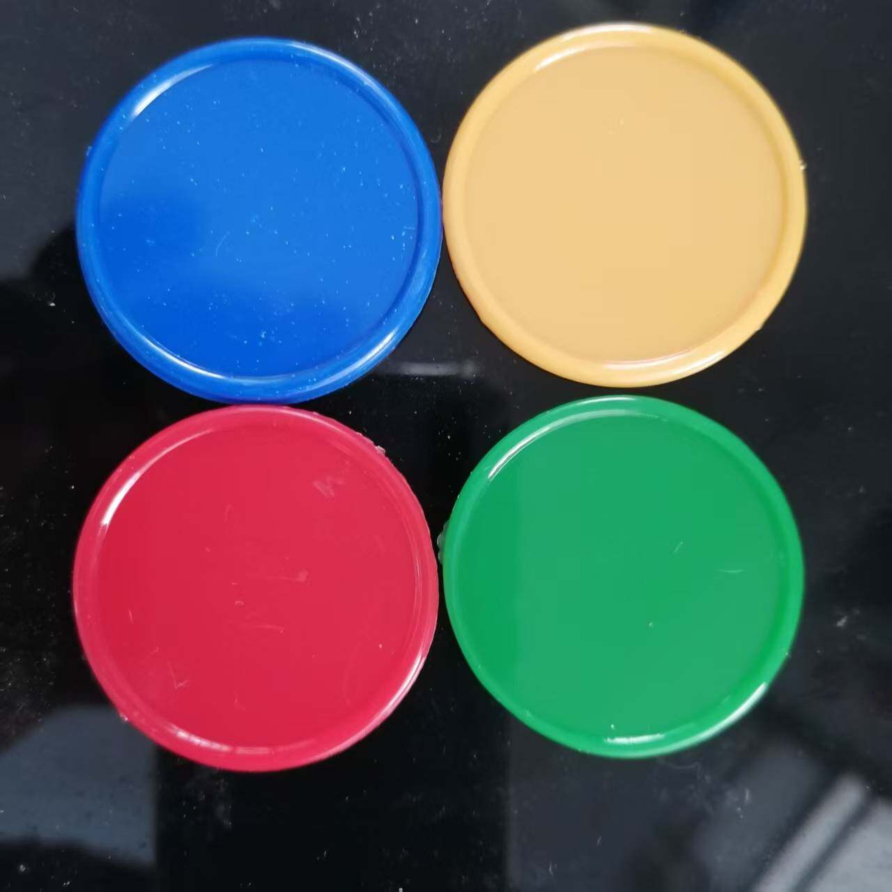 38MM塑胶麻将筹码空白无字圆片奖片计数记录到具红黄蓝绿彩色散装