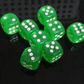 19号透明绿色骰子老人麻将筛子圆角小意眼2斜杠亚克力喝酒吧KTV牌