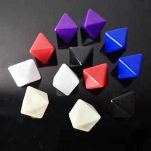 8角骰子八面光板空白筛教学文具光面无字色子可雕刻擦甩卖新上市