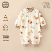 婴儿连体衣春秋冬宝宝哈衣爬服包屁衣纯棉儿童秋衣秋裤 新生儿衣服