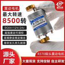 370超强双铜振动电机 微型直流震动器马达6V12V24V按摩器设备电机