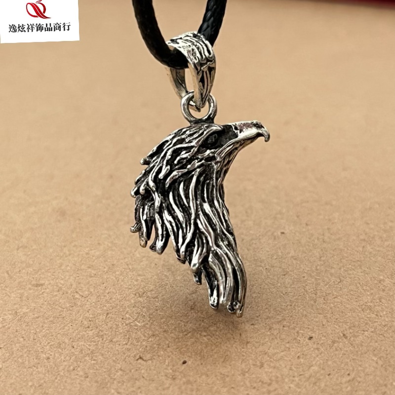 【100个批】合金鹰头吊坠镶嵌狼牙型狗牙套鹿角套牙尖饰品男女