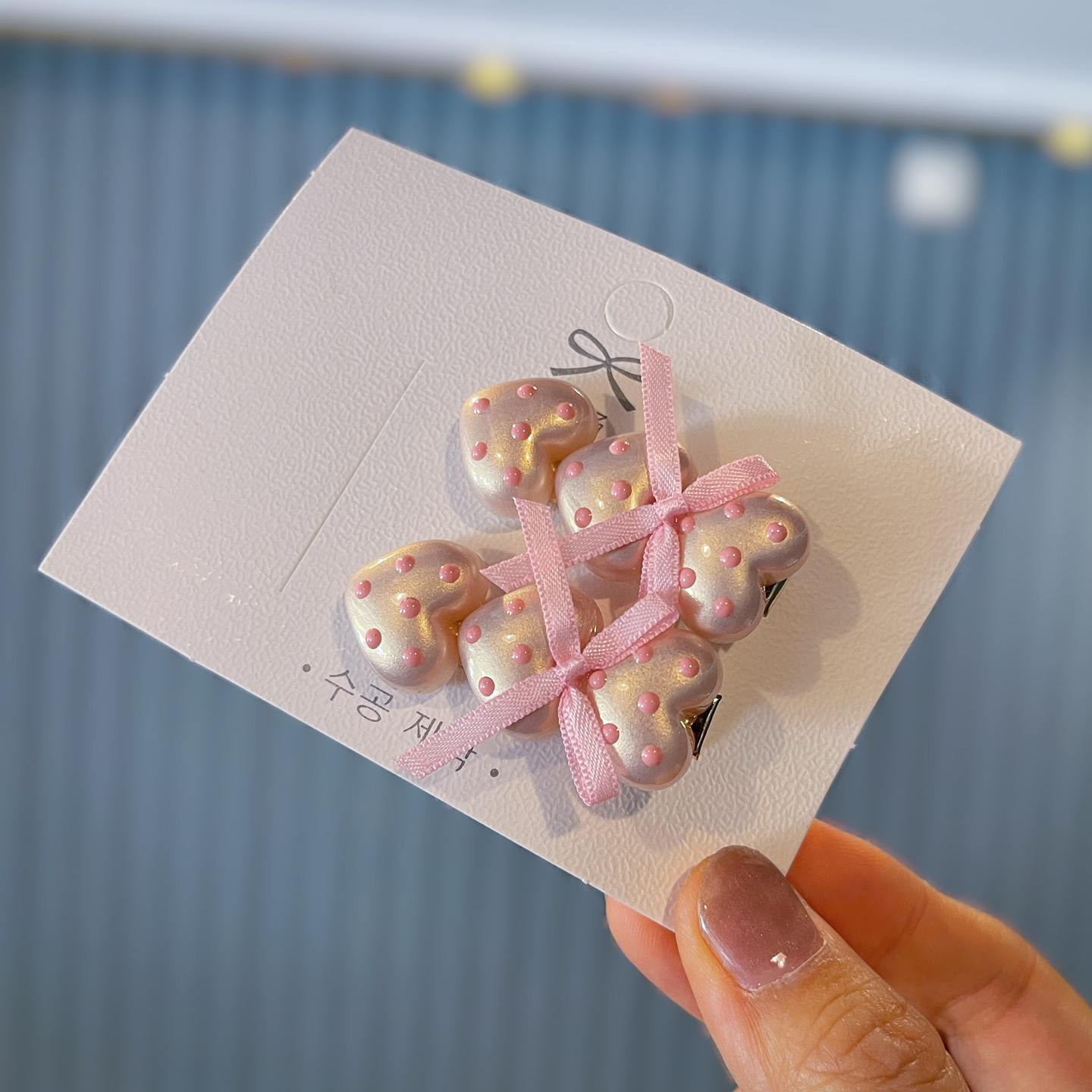 韩版爱心蝴蝶结女童bb夹发夹