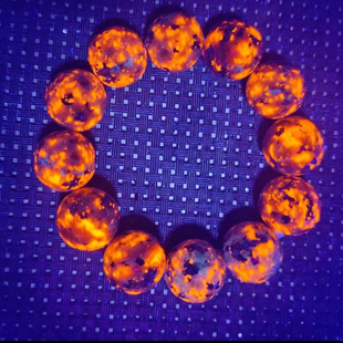 收藏级火灵芝火灵石天然火焰石 新中式大颗粒文玩手链手串8-20MM