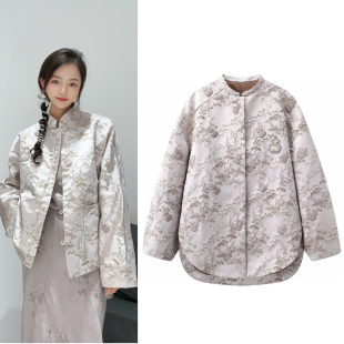 温柔江南刘雯同款2025春新款新中式立领福禄生花重工刺绣外套上衣