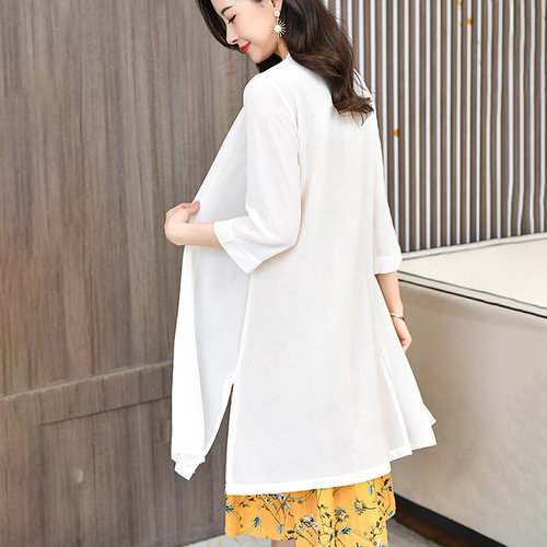 披肩外搭七分袖雪纺空调衫衣薄