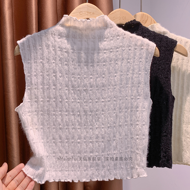 磨毛蕾丝假领子2024秋季新款百搭