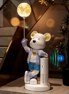 暴力熊摆件客厅电视柜沙发大型落地装饰品存钱罐蓝牙音箱乔迁礼物