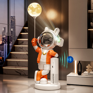 太空人星空投影灯宇航员客厅新家软装饰品落地摆件玩偶大号好看的