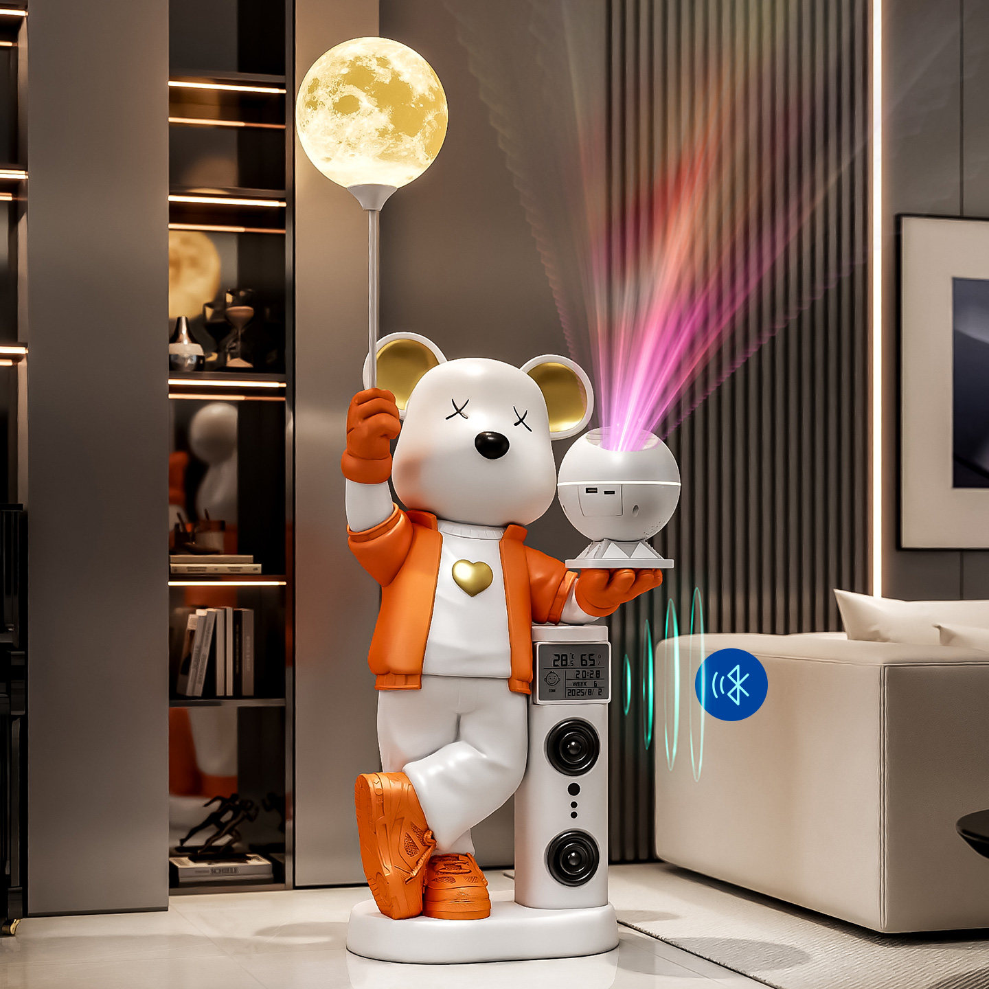 暴力熊落地摆件星空投影蓝牙音箱家用卧室氛围感创意装饰好物摆设,家居饰品,落地摆件,淘宝优惠券,粉丝福利购,淘宝优惠卷