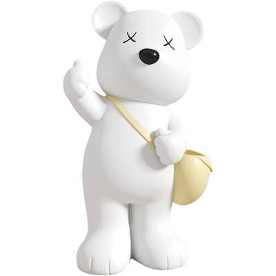 创意简约北极熊桌面摆件