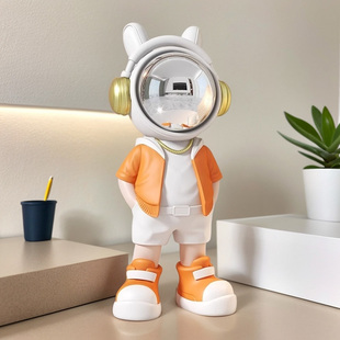 创意宇航员太空人摆件酒柜玄关入户门小装 饰品房间改造小物件工艺