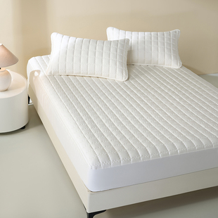 全棉夹棉加厚防水床笠纯棉防滑床单床罩床垫保护套 防脏防污