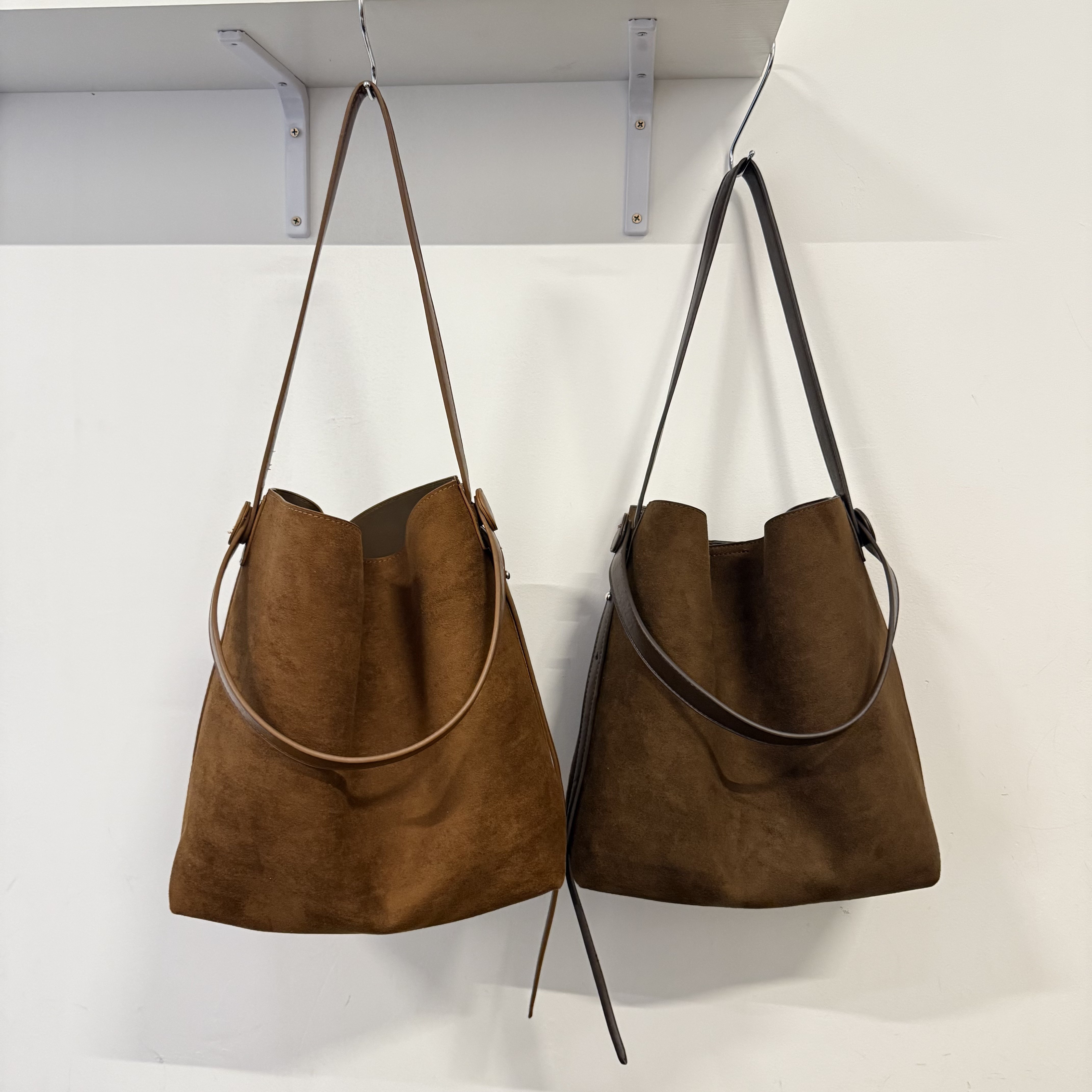 欧比 韩版时尚百搭托特包复古麂皮绒单肩包简约纯色斜挎水桶包女,箱包皮具/热销女包/男包,通用款女包,淘宝优惠券,粉丝福利购,淘宝优惠卷