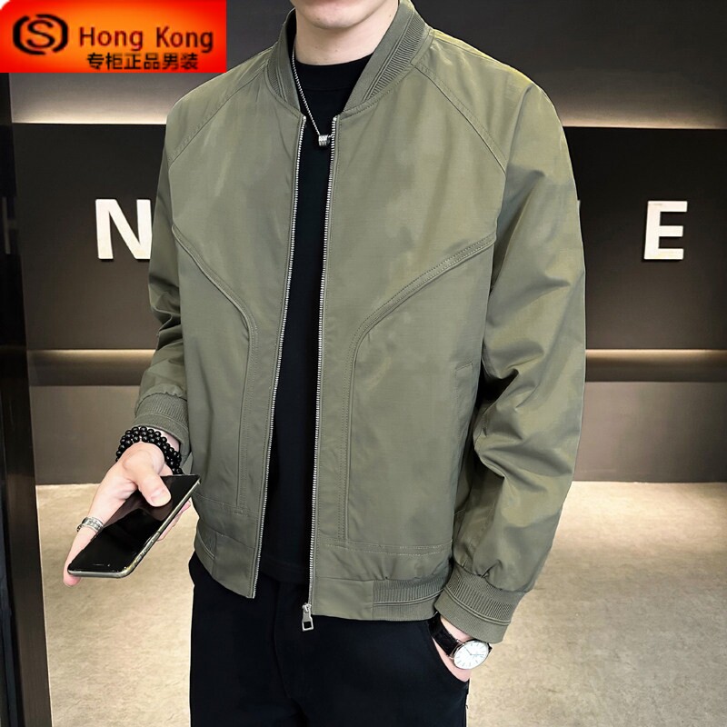 夹克男休闲春秋款2026新款爆款高端潮流修身棒球服二棉男士外套