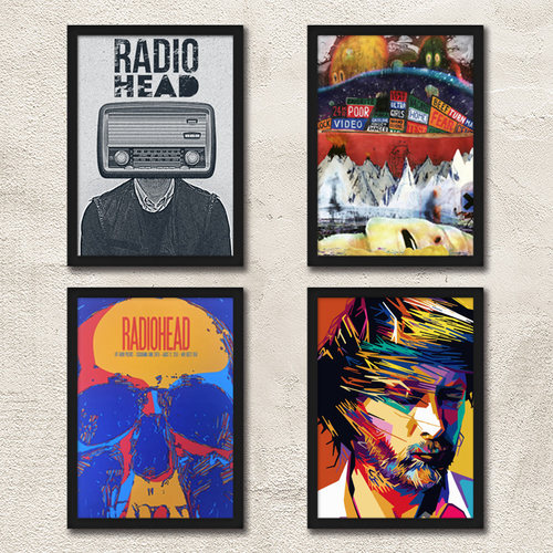 Radiohead摇滚乐队带框装饰画