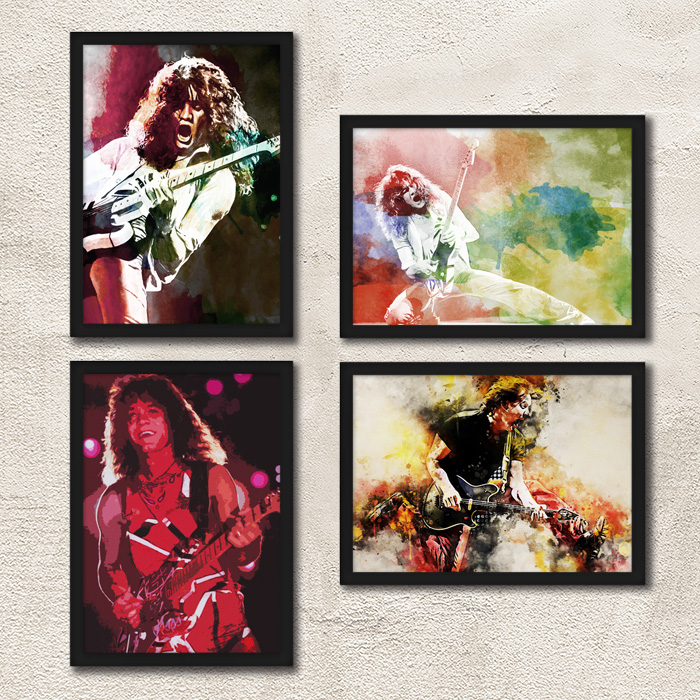 van halen 范海伦乐队海报装饰画 酒吧琴行吉他教室壁画 摇滚挂画