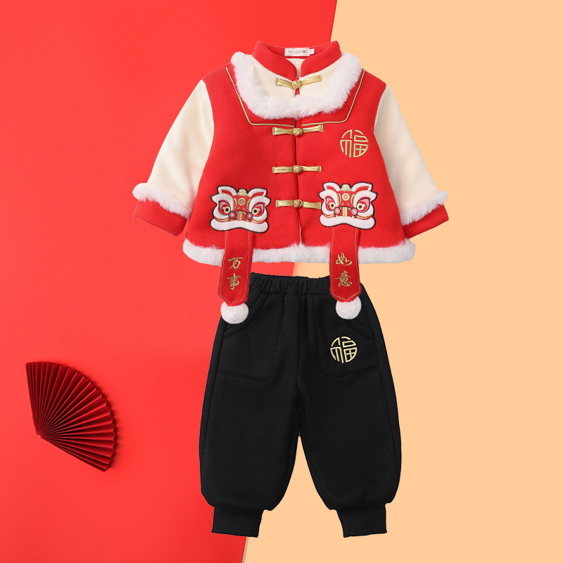 【清仓】男女童拜年服唐装套装儿汉服
