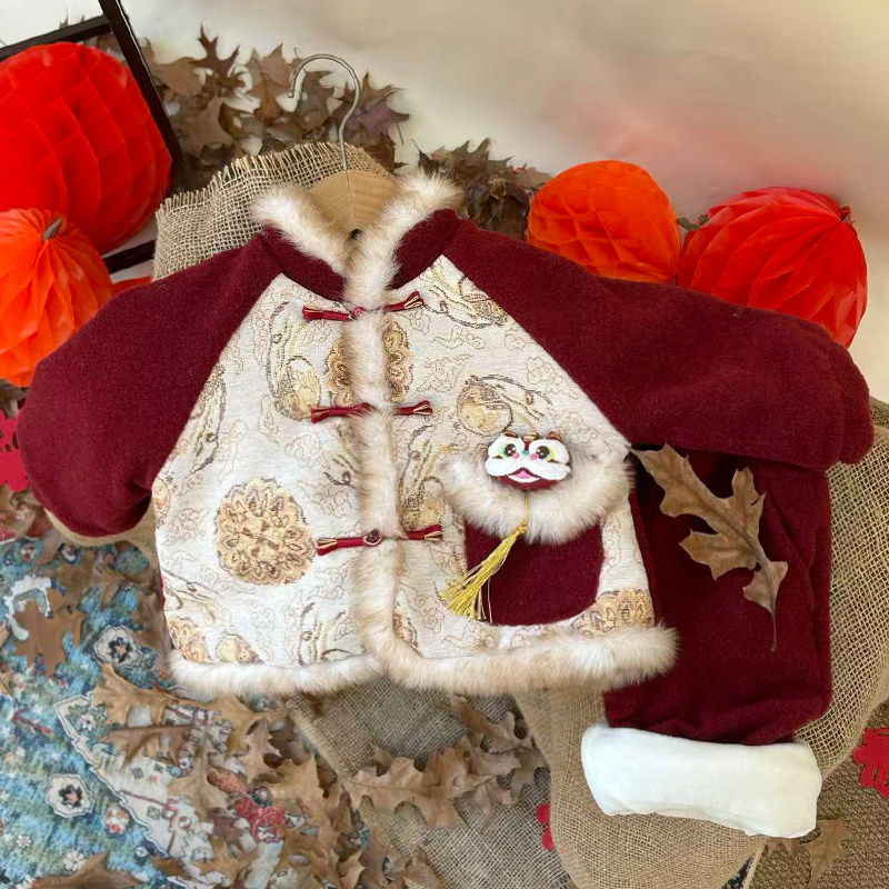 女童拜年服宝宝周岁加绒礼服过年喜庆衣服儿童国风抓周婴儿唐装,童装/婴儿装/亲子装,汉服,淘宝优惠券,粉丝福利购,淘宝优惠卷