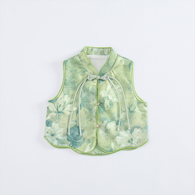儿童唐装中式马甲女宝国风坎肩绸缎背心日常汉服百搭外套古风上衣,童装/婴儿装/亲子装,马甲,淘宝优惠券,粉丝福利购,淘宝优惠卷