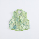 儿童唐装 马甲女宝国风坎肩绸缎背心日常汉服百搭外套古风上衣 中式