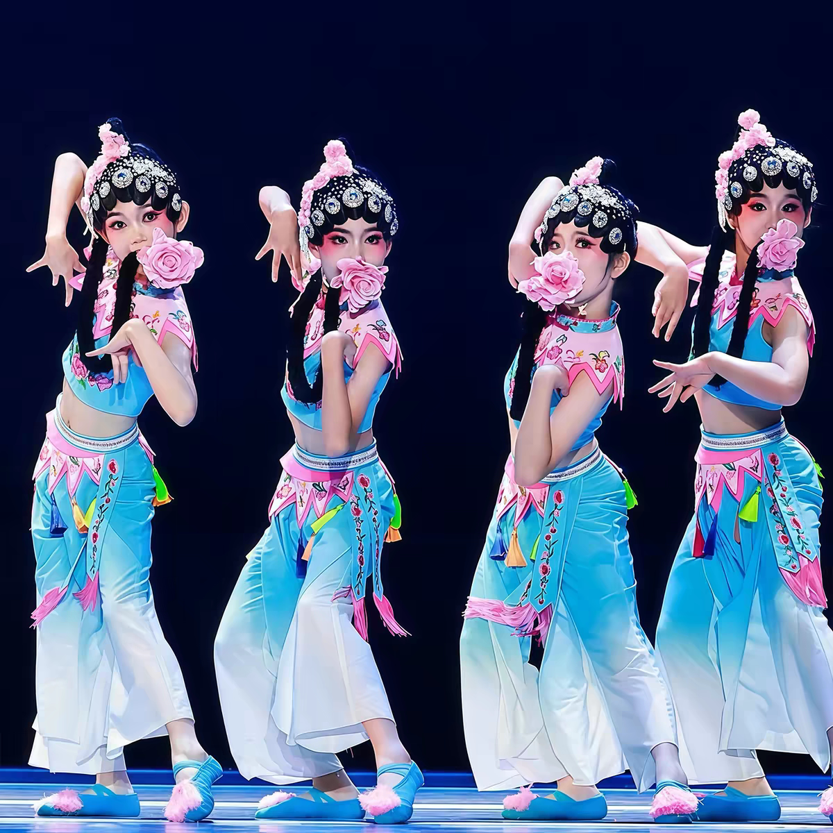 儿童京剧梨园小戏骨俏花旦服装图片