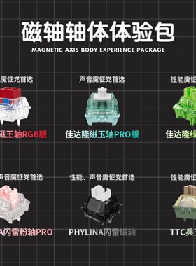 TTC万磁王轴RGB佳达隆磁玉轴PRO绿龙轴磁轴键盘轴体体验包试轴器