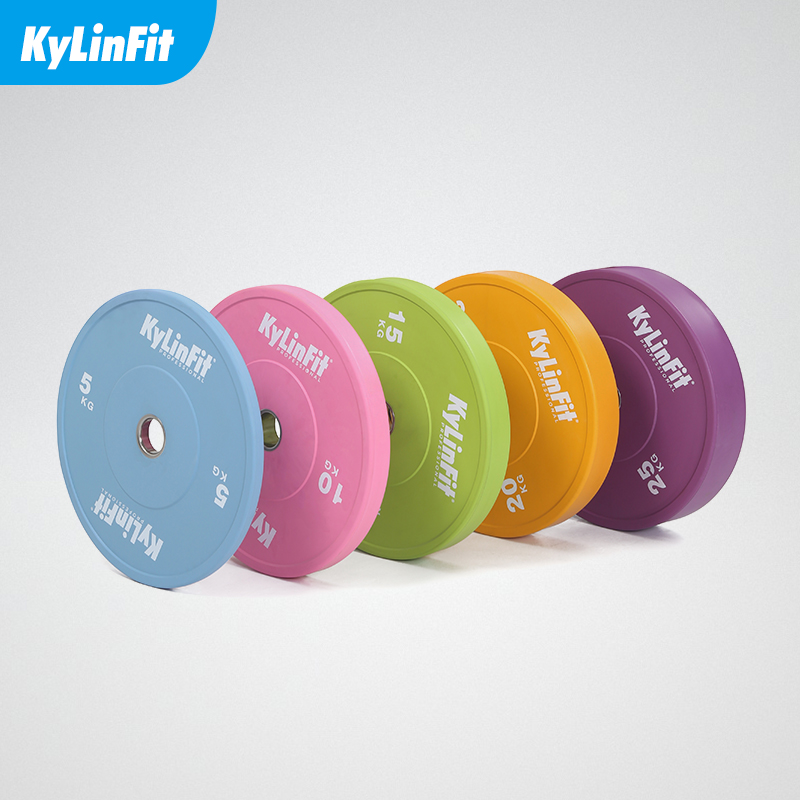 家用健身器材全胶片马卡龙杠铃片臀桥臀推训练大孔深蹲硬拉举重片