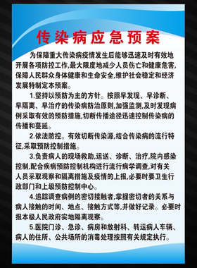 医院诊所公共场所传染病防治应急处理传染病预防办法宣传标识标牌