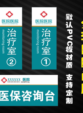 全套医院诊所卫生室科室门牌观察室治疗室诊断室医保咨询台可定制