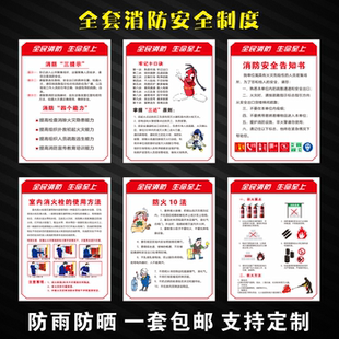 消防安全告知書制度標識牌三提示四個能力十口訣三近原則宣傳貼紙