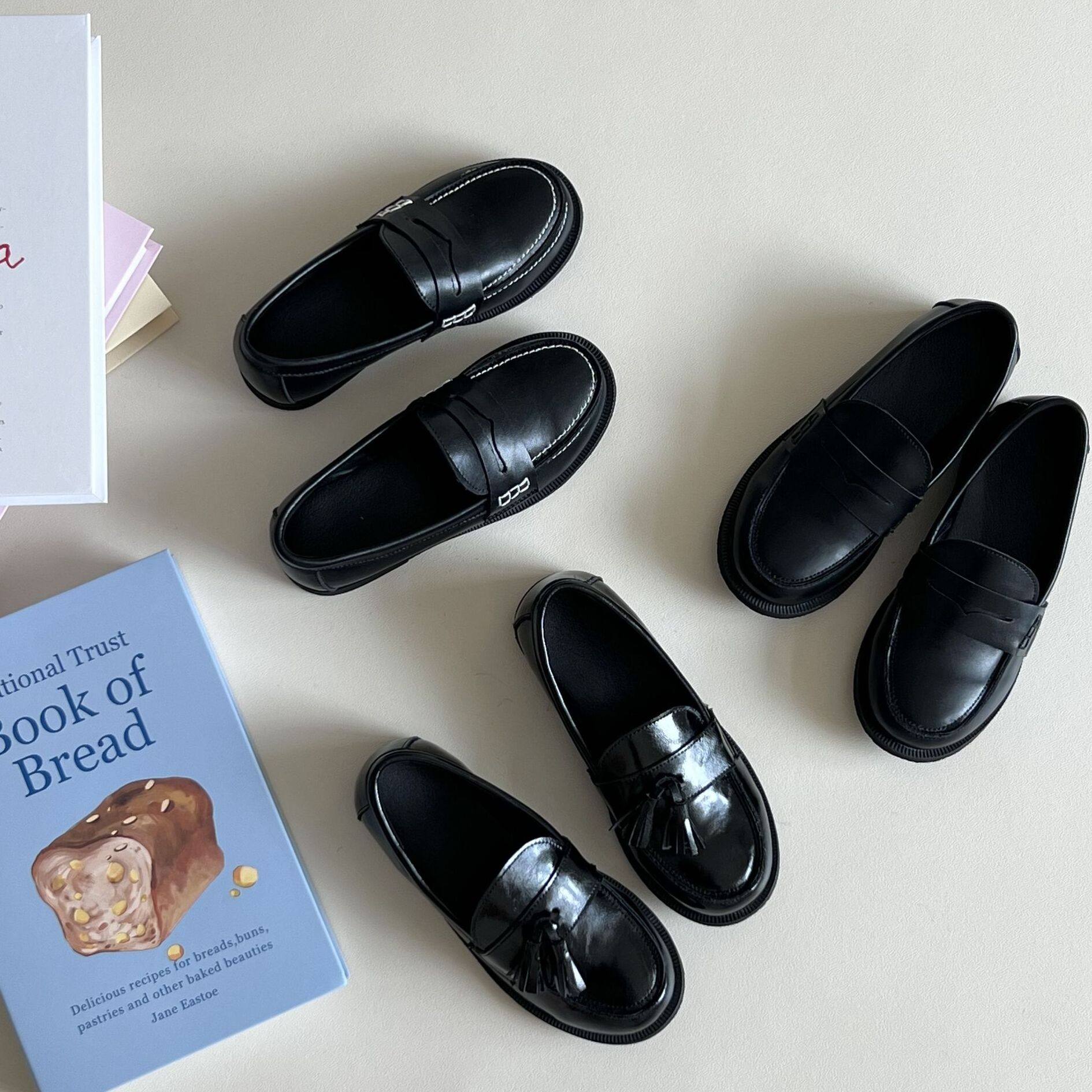 儿童黑色乐福鞋秋季新款英伦风平跟鞋圆头学院风复古真皮单鞋皮鞋,童鞋/婴儿鞋/亲子鞋,皮鞋,淘宝优惠券,粉丝福利购,淘宝优惠卷