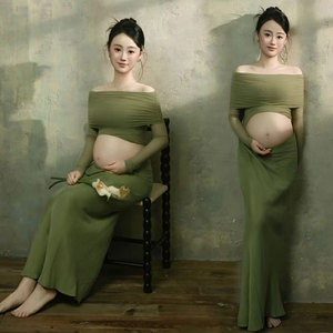 新款孕妇拍照服大肚子照高级感