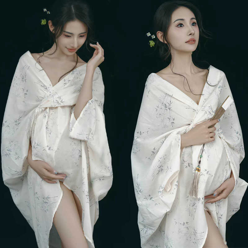 孕妇照影楼新款服装围裹式汉服高级感复古礼服孕妇艺术照写真服装