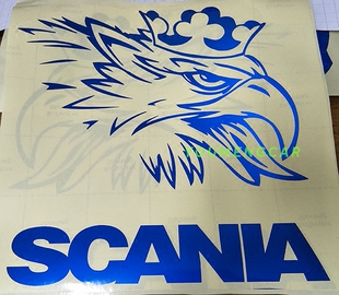 斯堪尼亚重卡拖头装饰贴SCANIA反光贴纸-游梦车贴