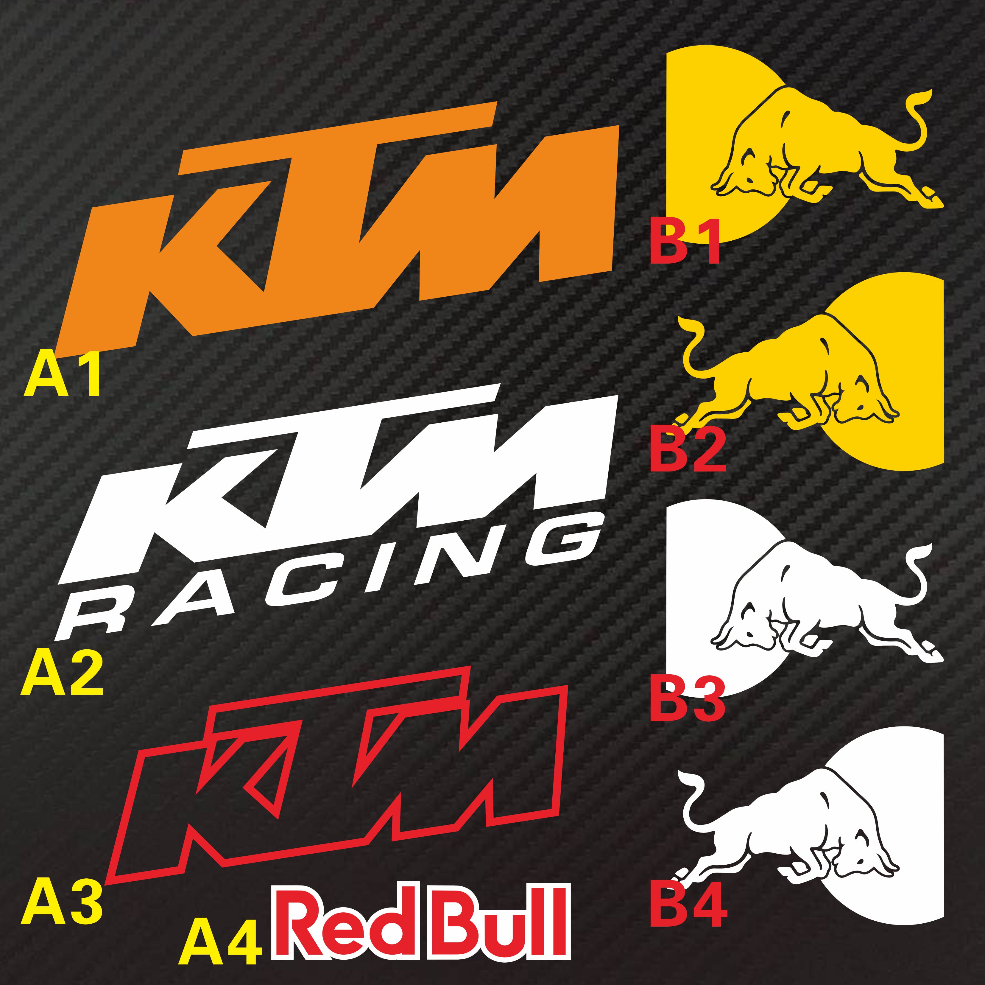KTM 200 250 390 690 790 1290 RC8 车标车贴贴纸头盔反光贴花