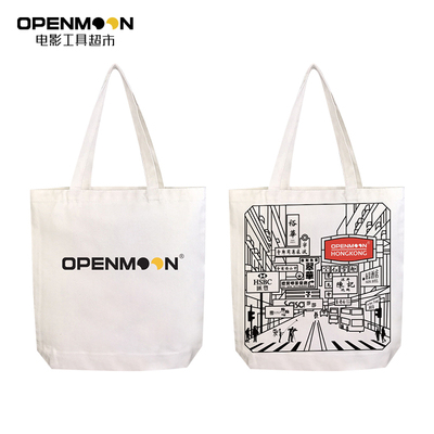openmoon纪念手提袋老香港帆布