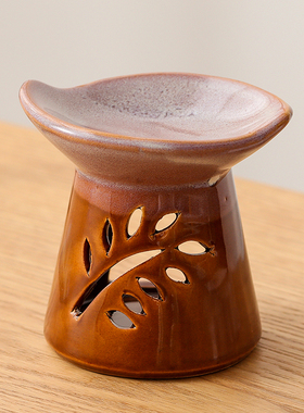 青司局 文艺 落枫顶撞色炉  蜡烛陶瓷香薰炉 精油灯 烘焙茶炉