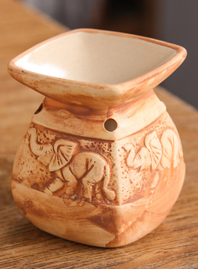 青司局 复古黄象 蜡烛陶瓷香薰炉精油灯美容院家居