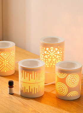 定时插电陶瓷香薰灯精油炉家用香薰机卧室浪漫美容院养生安神助眠