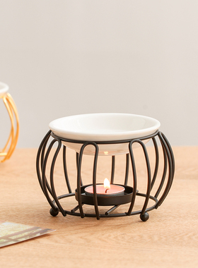 青司局创意铁艺南瓜熏香炉家用室内摆件蜡烛香薰炉灯精油炉灯